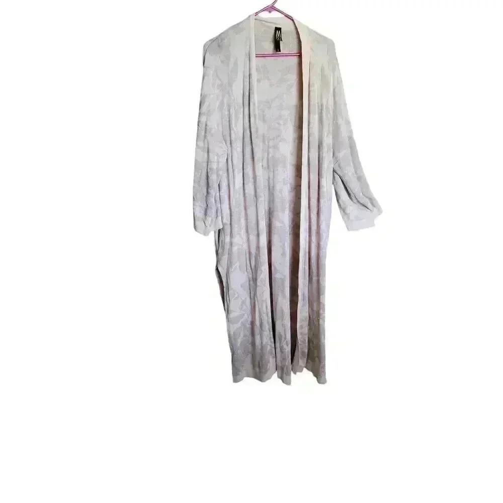 marla wynne Beige Ivory Long Open Front Cardigan Women's Size Large